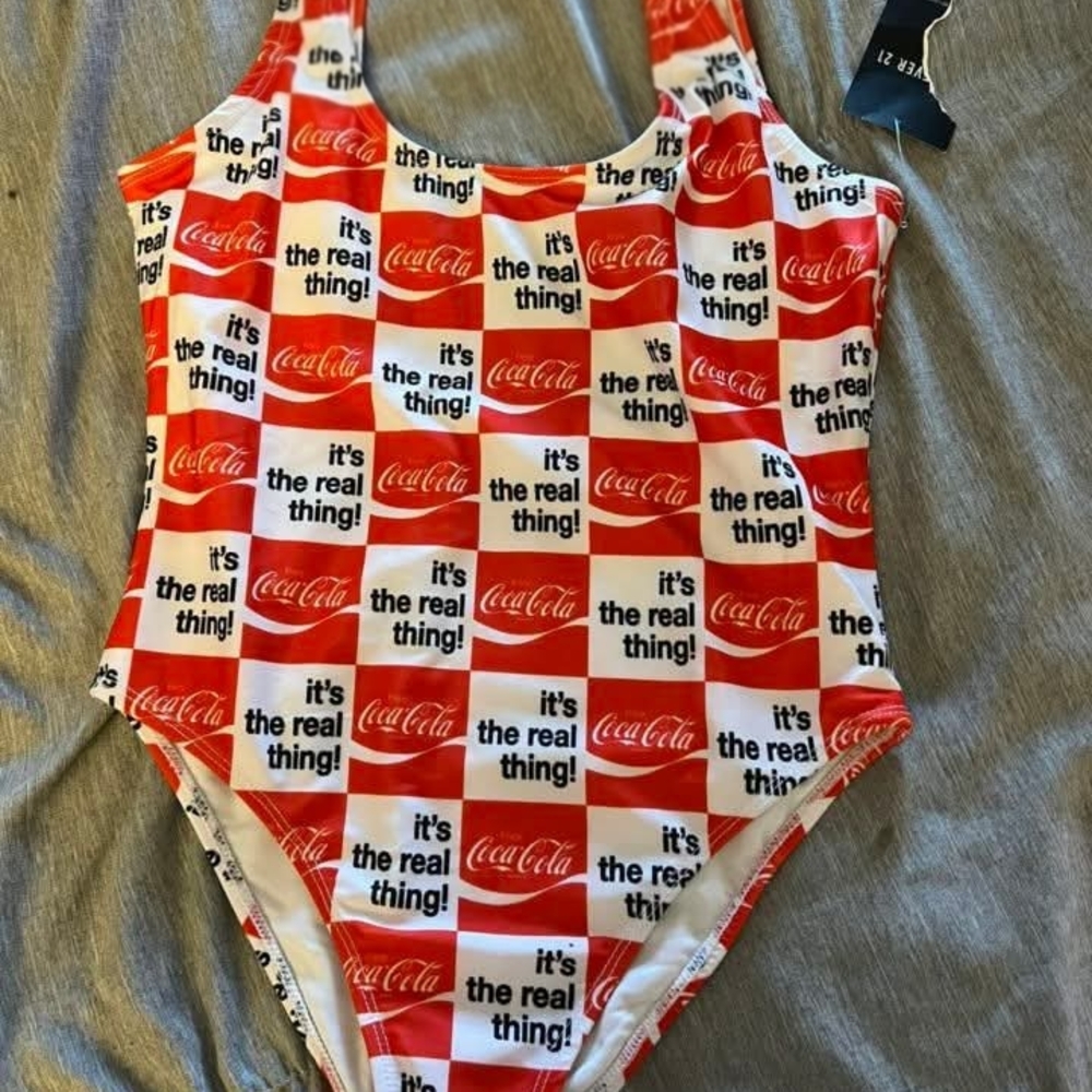 Coca Cola Red and White One Piece Swimwear